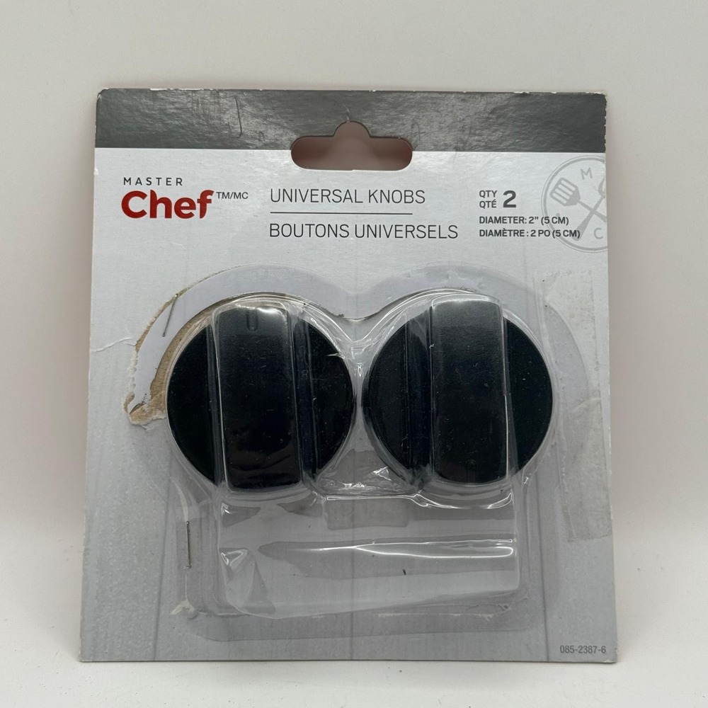 Master Chef Universal BBQ Control Knobs 2" Diameter Qty 2 Fits Most
